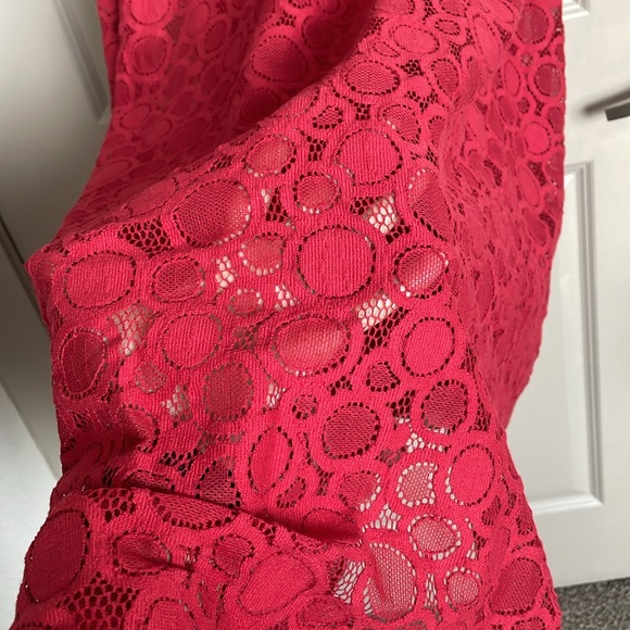 MaxMara StudioElegant Red Lace Midi Dress - Picture 9 of 16
